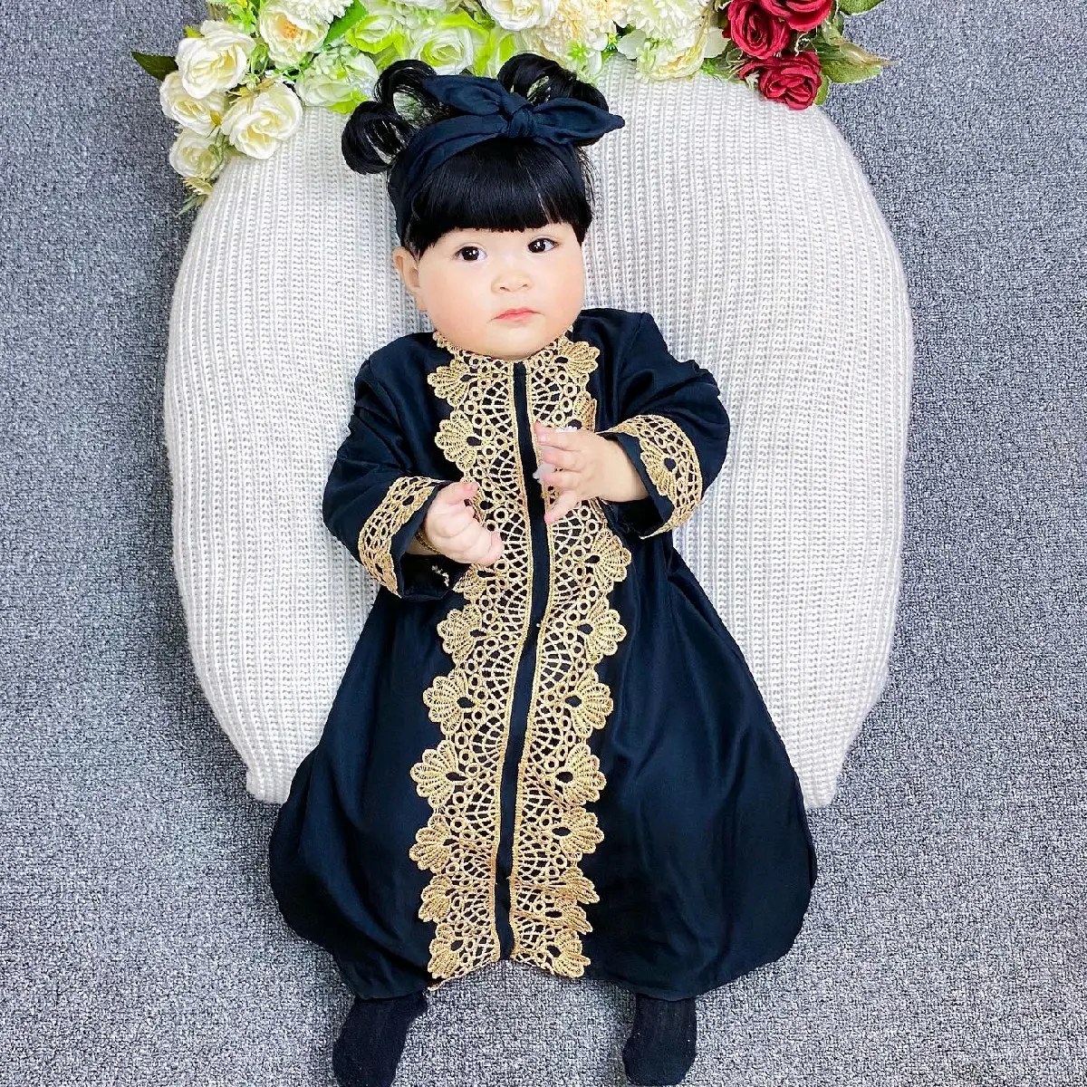 Abaya Gamis anak perempuan 0-10 tahun Bahan shakila