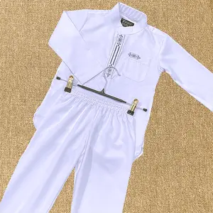 Kawan Muslim-Koko Setelan Anak Cowok Laki-Laki  Full Bordir Bahan Adem Toyobo Premium Lengan Panjang Putih Terbaru
