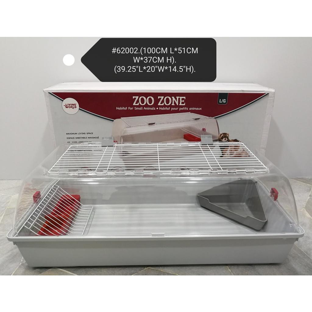 Living World 62002 Zoo Zone L Rabbit Habitat Guinea Pig Cage Small Animal Sangkar Arnab