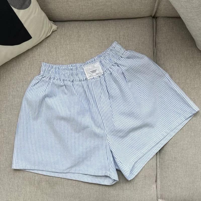 ￼Quần short đùi nữ kate kẻ sọc dáng trơn mặc thoải mái Freesize <55kg Xưởng may HaNa 5