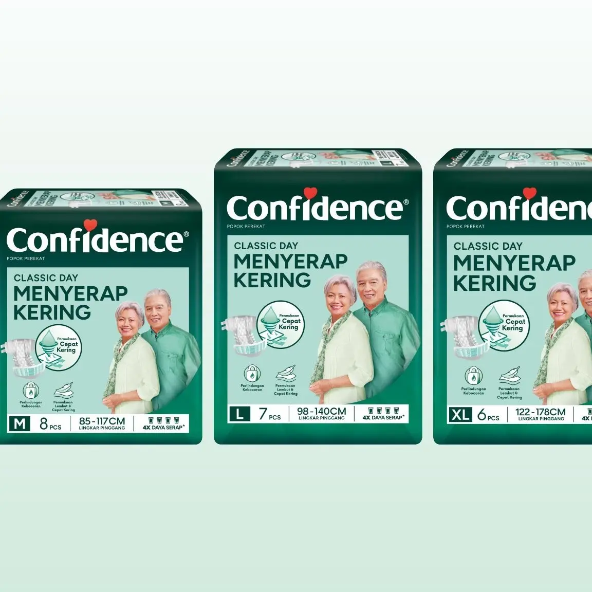 [ Promo popok 1 Ball ] popok dewasa Confidence Adult Classic Day popok tipe perekat & Happy Nappy Pants popok tipe celana Kering