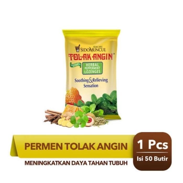 SIDOMUNCUL Permen Tolak Angin Herbal Pepermint Lozenges isi 50 Butir | Shooting & Relieving Sensation 0