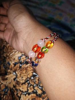 Product Review of April Gallery - Paket 3 Gelang Tridatu Mantra Panca Rose Cinta Perempuan Laki-laki Batu Aksesoris Benang Putih Bracelet from u**2 3