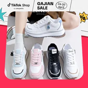 Zealo 352 Haerin Sepatu Import Korea Sneakers Fashion Wanita Casual Shoes Sport Cewek Premium Quality Olahraga Kasual Karet