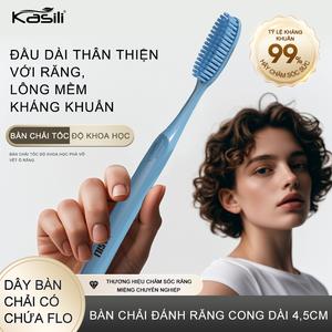 Bàn Chải Đánh Răng Kasli, 6 Cái, Hiệu Quả Cao, Đầu Dài, Lông Mềm Siêu Mịn, Kháng Khuẩn Fluoride, Thích Hợp Sử Dụng Trong Gia Đình, Làm Sạch Mở Rộng Lười Biếng, Gói Gia Đình Cao Cấp