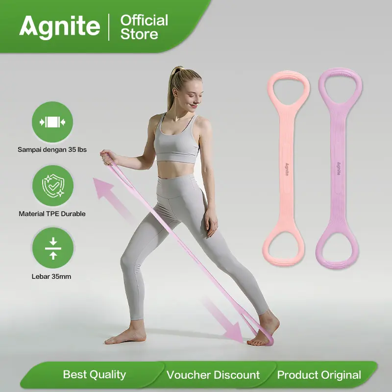 Agnite Resistance Band Multi Fungsi Alat Training Olahraga / Alat Stretching Olahraga Multi Fungsi ER267-PK