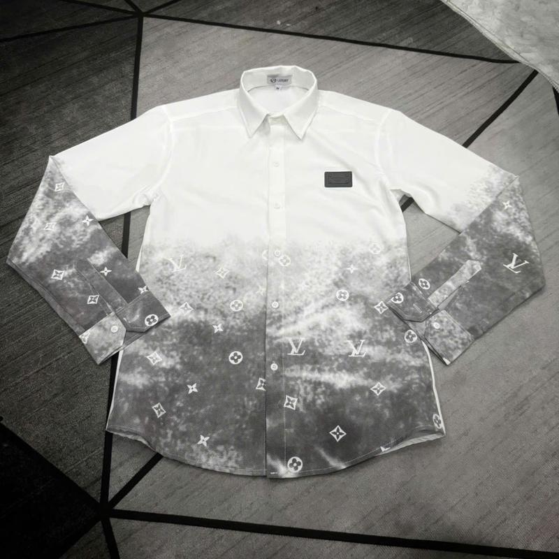 Áo sơ mi nam tay dài Loang chữ trên, chất vải trơn mát dày dặn phong cách trẻ trung cá tính. Dài Tay Menswear somidui