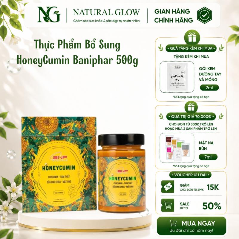 Thực Phẩm HoneyCumin Baniphar tăng sức đề kháng và miễn dịch 500g.hộp