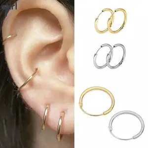 ANTING GIPSY TITANIUM KEKINIAN PRIA DAN WANITA ANTI KARAT Earrings Aksesoris Silver