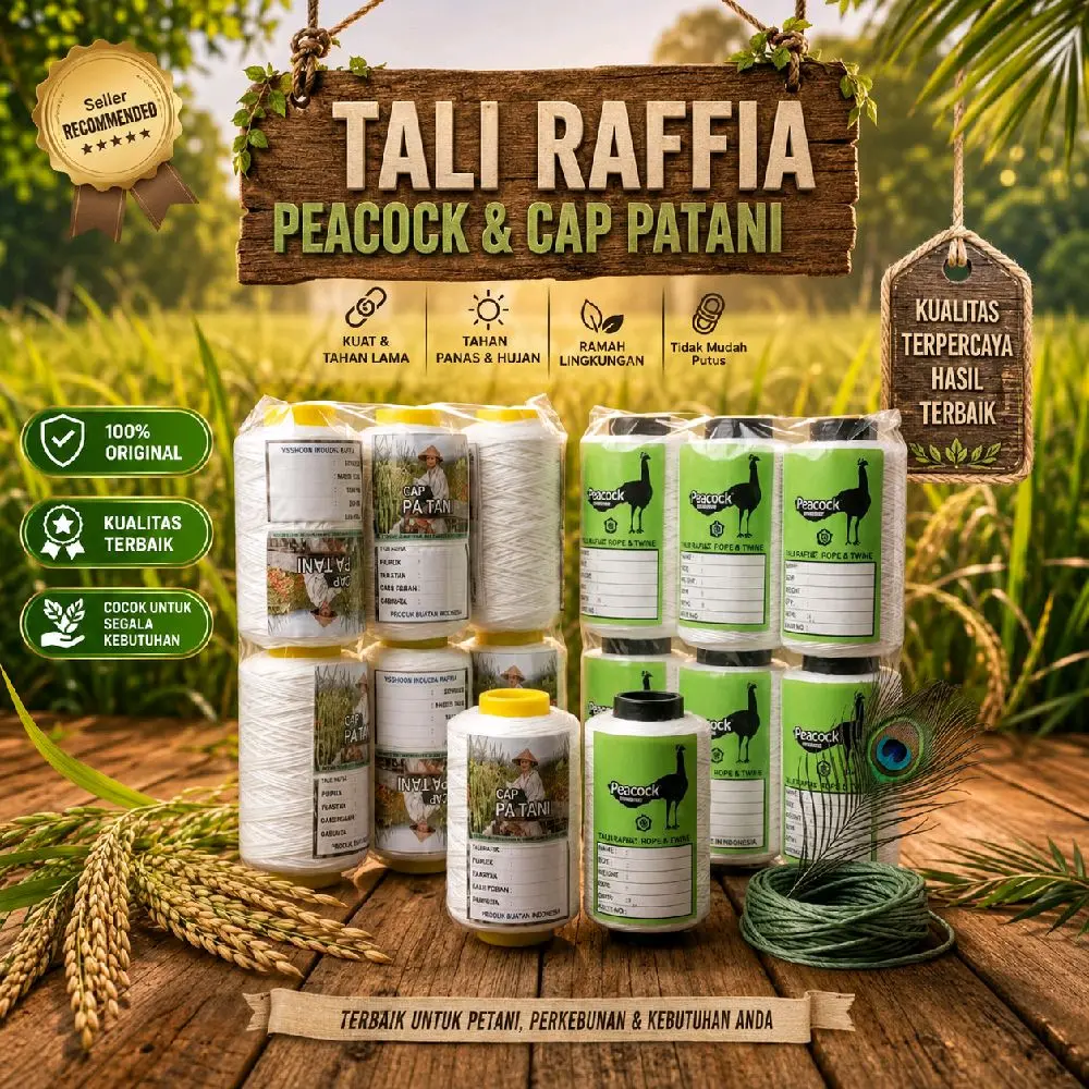 [bg] Benang Jahit Karung Cap Peacok 500 Yard – Isi 6 pcs – Benang Tebal Kuat GARANSI HARGA TERMURAH
