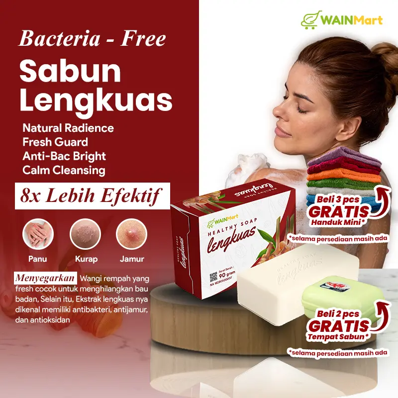 WAINMart Sabun Panu Ekstrak Lengkuas - Healthy Soap Galanga - Sabun Herbal untuk Gatal Extract Mandi