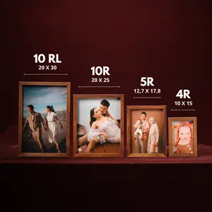 Wall Decor Frame - Frame Natural Wood Solid - Bingkai Foto Hiasan Dinding Gratis Cetak Gambar / Foto