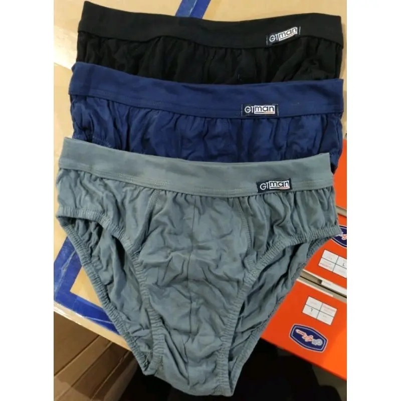 Celana Dalam GTMEN 708 B Sepandek Underwear 1 Pak 3 Pcs - Sempak Pria Katun CD Cowok Dewasa Nyaman Remaja Karet Boxer Kotak Spandex Jalan Pendek Motif 4