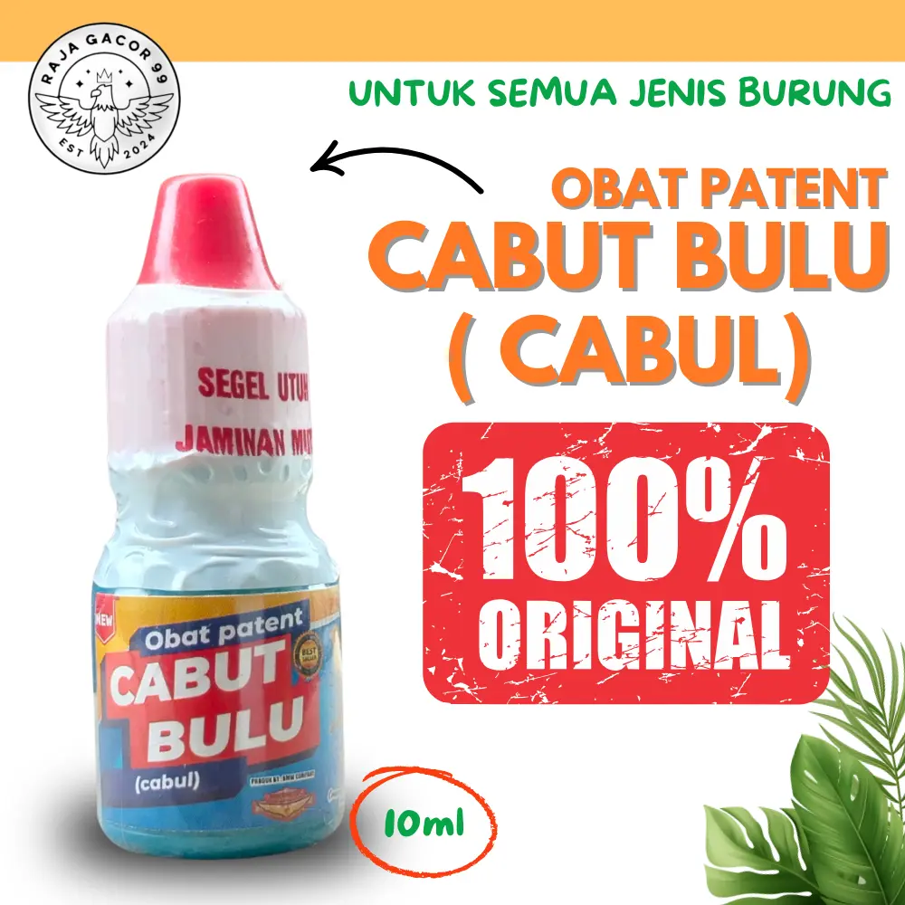 Obat patent CABUT BULU 10ml Mengatasi cabut bulu akibat  berlebih & stress karena pasangan Untuk Semua Burung