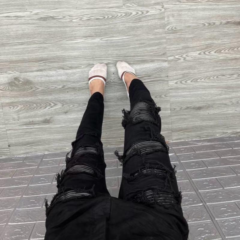 Quần Jean Đen Vá Da Nhiều NO 8888 Loại 1