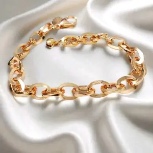 Gelang Tangan Nori Polos Berlapis Emas Anti Karat dan Tidak Luntur - Titanium Gold 18cm - Bracelets