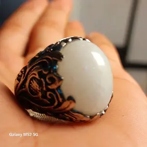 Cincin Mony Gajah Putih Asli Natural Ring Alpaka Super Dengan Desain Eksklusif Dan Kualitas Terbaik