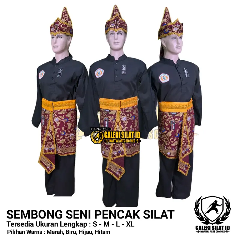 Sembong Pencak Silat - Kain Seni Pencak Silat - Dodot Silat IPSI - Atribut Seni Silat - Aksesories Seni Silat Batik Prada - Jarik Prada 1