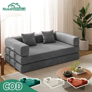 Nusahome Sofa Bed 3 in 1 Bisa Jadi Kasur Tidur Mudah Dibuka Sofa Bed Modern Simple Desain Elegan Harga Terjangkau