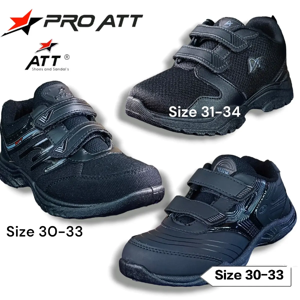 Sepatu Att sepatu sekolah anak TK SD sepatu velcro
