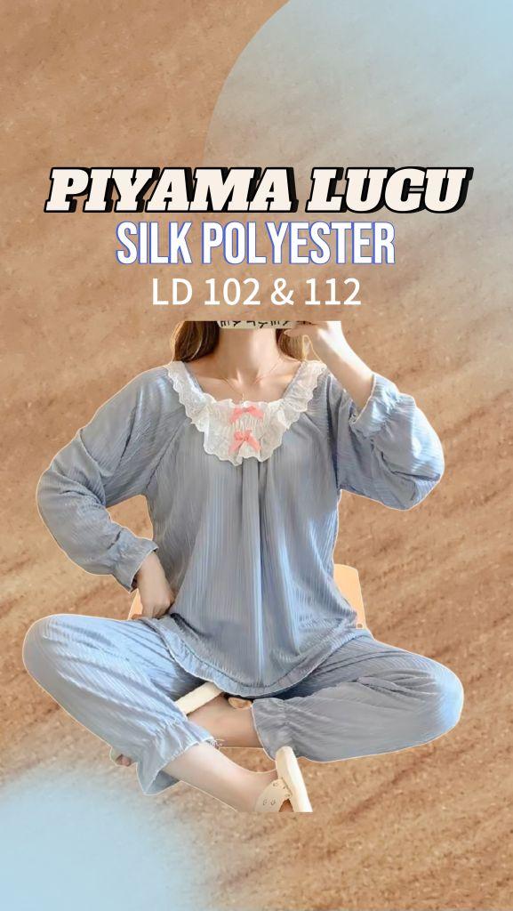 Product Introduction of [MIS3131] Oneset Baju Tidur Piyama Wanita Lengan Panjang Celana Panjang Motif Polos Atasan Renda Setelan 33