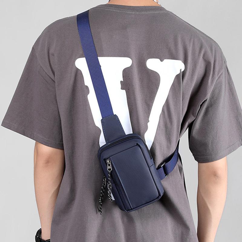 Product Introduction of 1pc Men's Mini Crossbody Bag Phone Bag Multifunctional Diagonal Shoulder Bag For Running Cycling Work Fashion Simple Messenger Bag 26