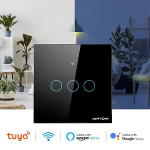 TaffHOME Saklar Lampu Wireless WiFi Remote Tuya Alexa Touch Control - TH86