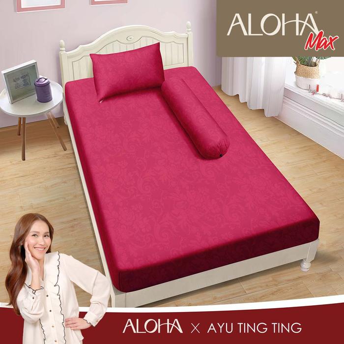 Gambar Aloha Max x Ayu Ting Ting - Sprei Single 120x200 Tinggi 25Cm Emboss "Live" - Burgundy dari Lady Rose Sprei Kab. Bandung 3 Tokopedia