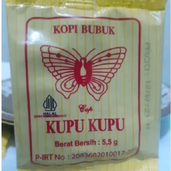 Kopi kupu kupu COFFEE Rangkas Lebak & Pandeglang, kupu-kupu perpak isi 20 brt prduk 120gr