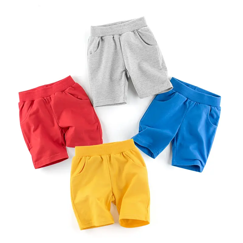 Boys Pants Solid Color Kids Shorts Bottom Casual Cotton Children Fashion Trousers