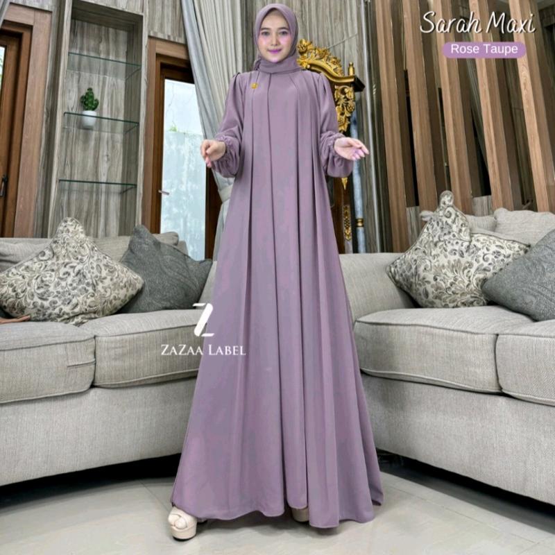 DRESS MUSLIM CERUTTY JUMBO WANITA REMAJA MUSLIMAH TERBARU HANNA MAXY SIZE M-4XL Karet 5