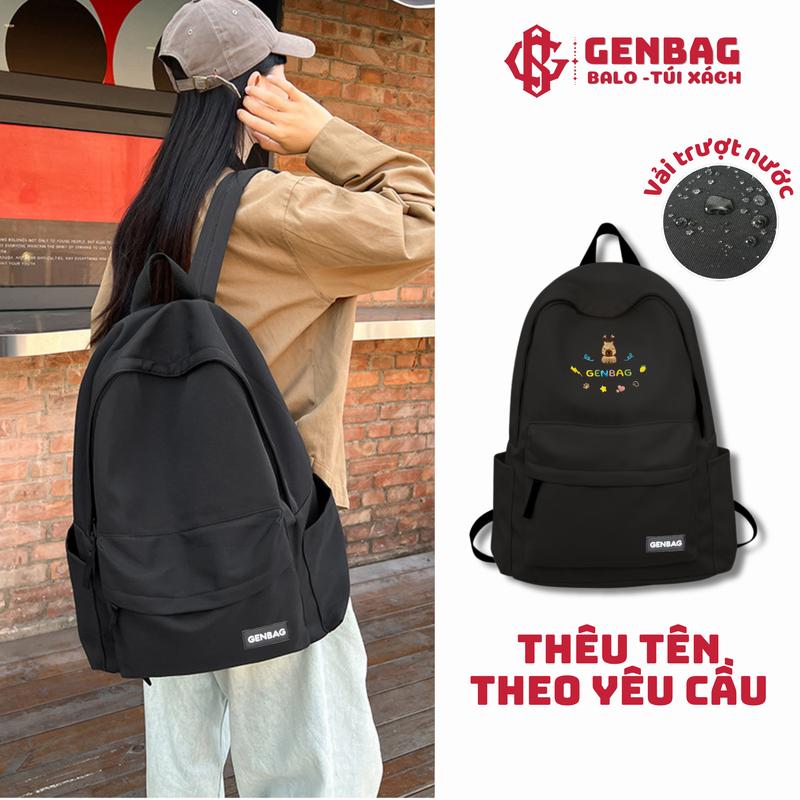 Balo ulzzang hàn quốc nam nữ GENBAG thời trang - Balo thêu tên đeo vai backpack  BL02