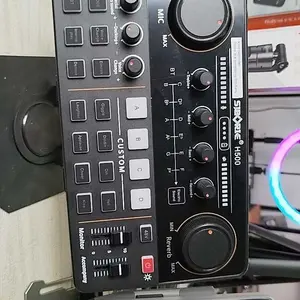 Siborie【black white pink】H500 Live soundcard Original 48V Audio USB External Sound Card Mixer Bluetooth for live Streaming Media