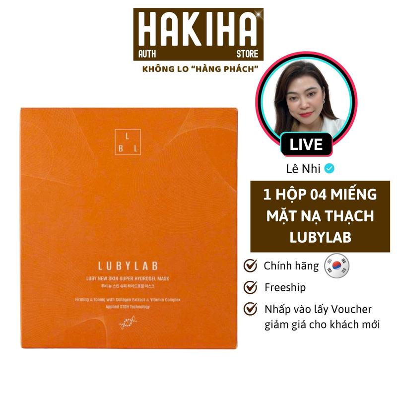   LIVE  1 Hộp 04 Miếng Mặt Nạ Thạch Luby New Skin Super Hydrogel Lubylab 