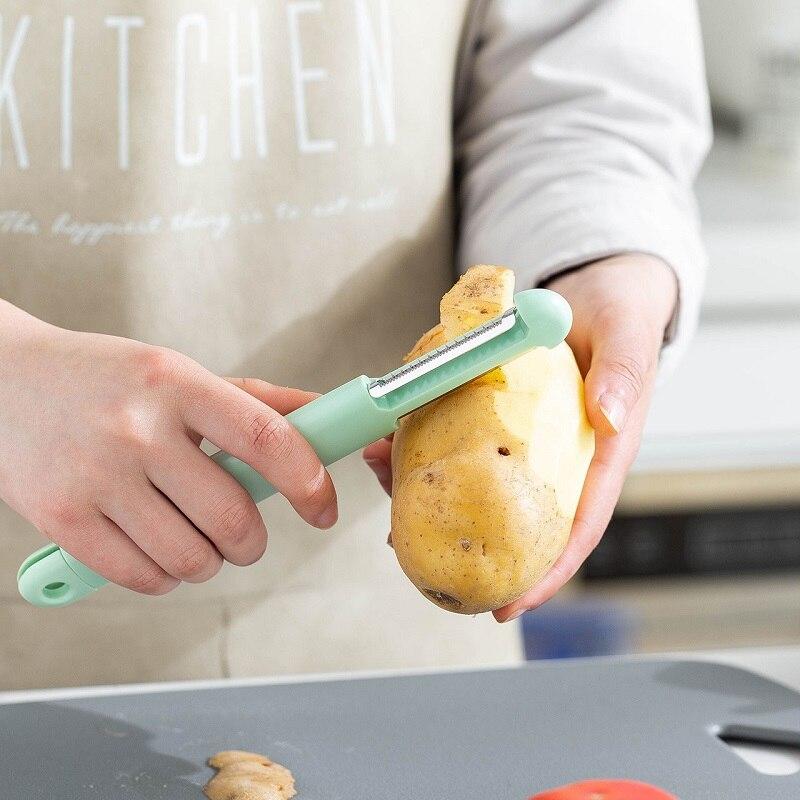 3 In 1 402 Stainless Steel Multi functional Peeler Home Skin-peeler Fruit Apple Potato Scraper Peeler Grater Kitchen 2
