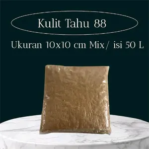 Kulit tahu Warna MIX (putih dan coklat) Uk 10x10cm isi 50 lembar Halal Food