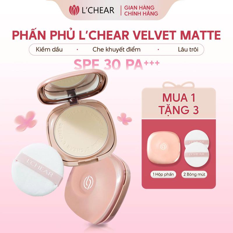 Phấn Phủ Nén LCHEAR Chống Nắng SPF30 PA+++, Phấn Phủ Kiềm Dầu, Làm Trắng Và Sáng Da 8g