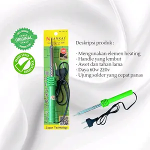 Nankai Soldering Iron 60W Elemen Heating Handle Lembut Awet Tahan Lama Ujung Cepat Panas