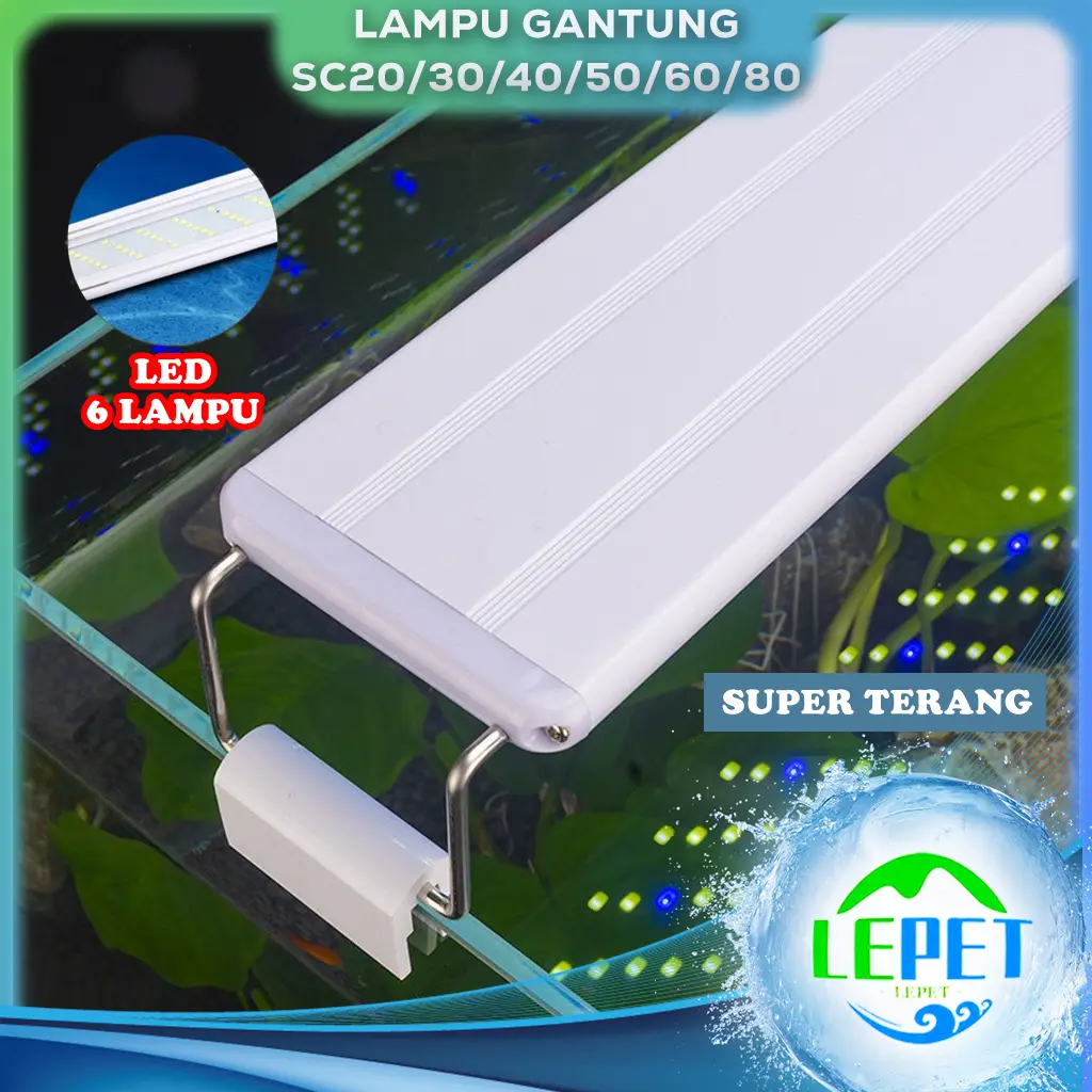 LEPET Lampu Gantung Aquarium Aquascape SC20/30/40/50/60/80