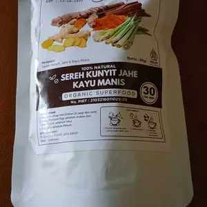 Teh Sereh Kunyit Jahe dan Kayu Manis isi 30 Tea bag