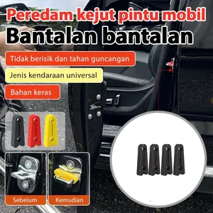 4pcs Buah Karet Peredam Penahan Getar Untuk Pengunci Pintu Mobil - Terbuat Dari Karet Tahan Benturan Dan Peredam Guncangan, Dengan Strip Yang Dipertebal Untuk Menyerap Benturan / Bantalan Pengunci Pintu Peredam Yangtebal Dan Tahan Air