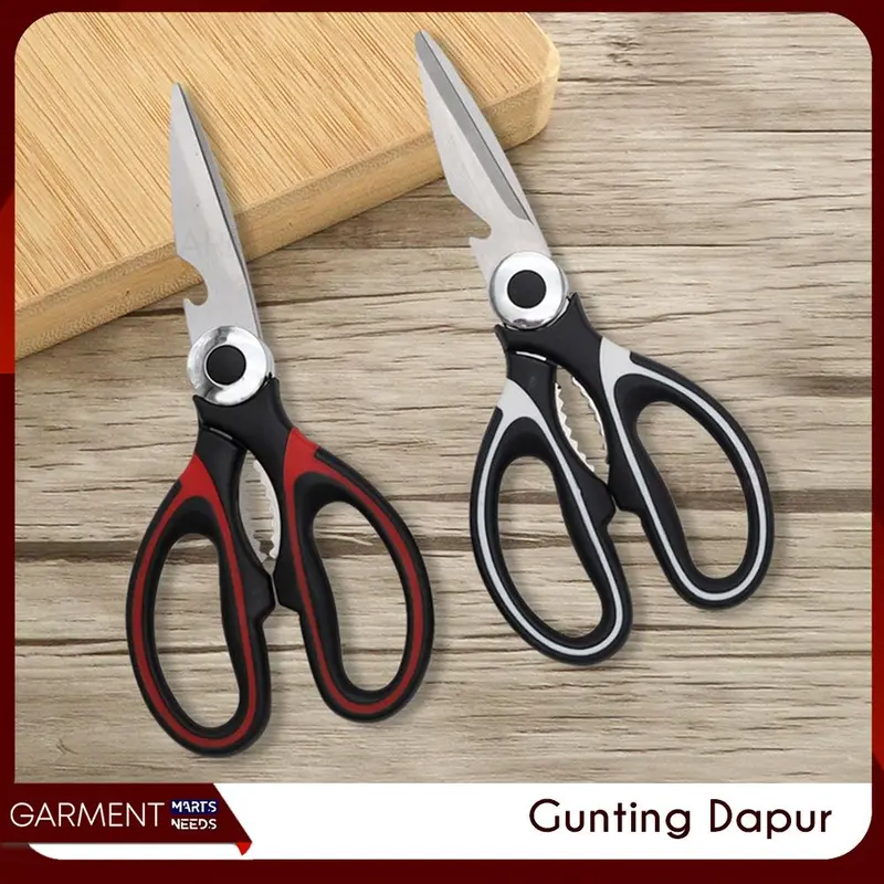 Gunting Dapur Serbaguna Warna Panda Pemotong Sayur Daging Pembuka Tutup Botol Stainless Steel 0