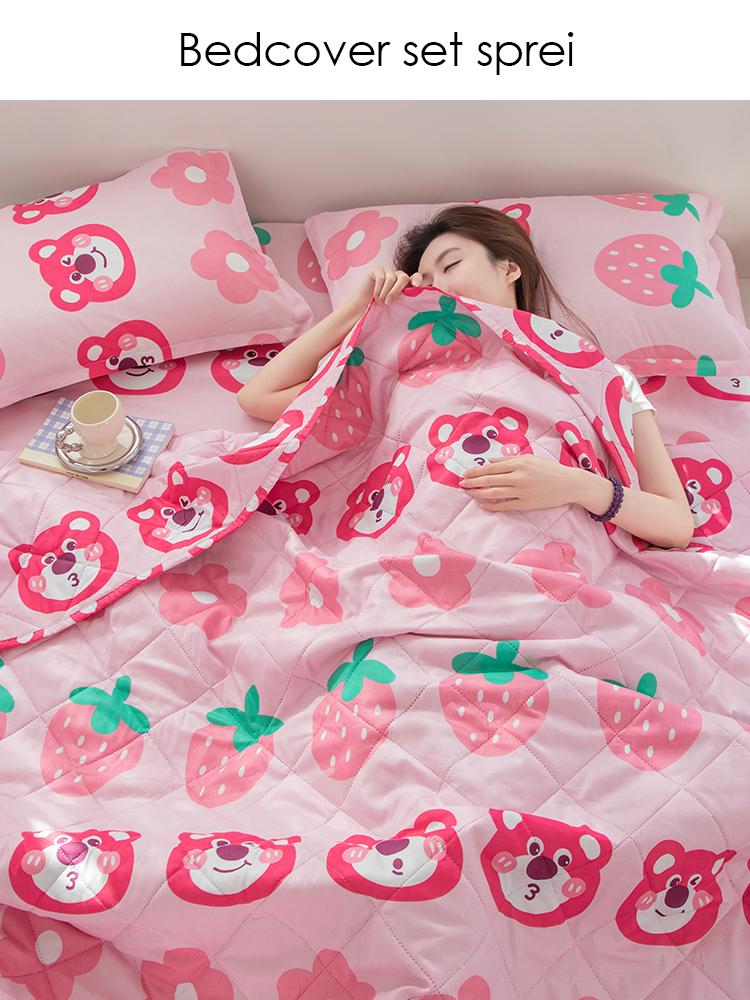 Product Introduction of 1 Set Bedcover Lengkap + Sprei Sarban Sargul 3 Variasi Ukuran Bahan Polyester Microtex  - BSKTB 26