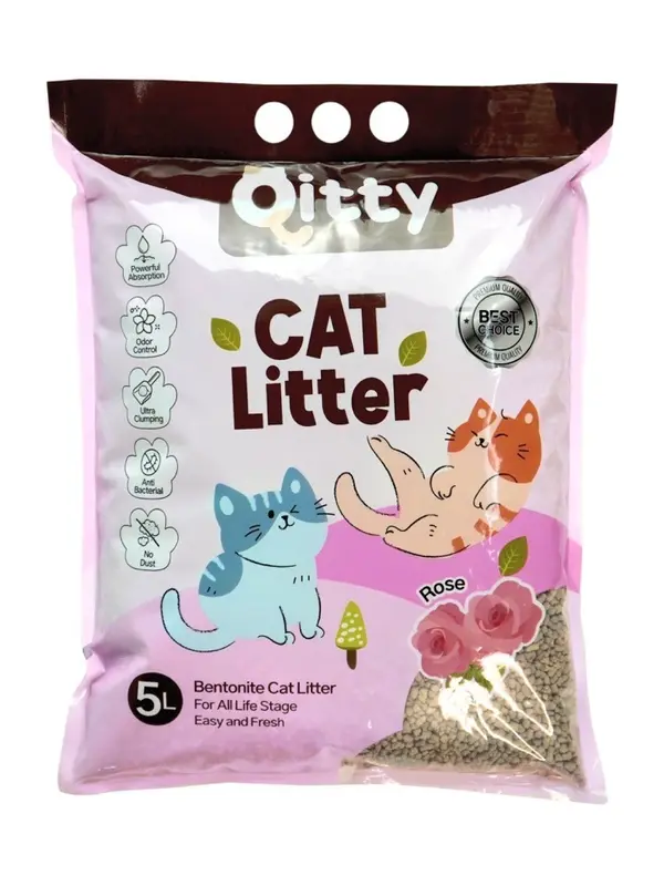 Pasir kucing Qitty cat litter - aroma harum wangi ukuran 5 liter 2