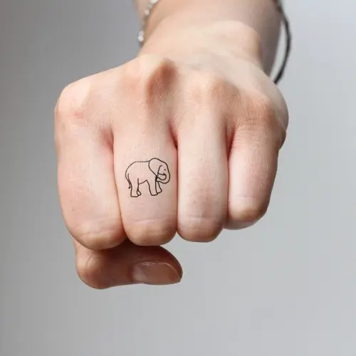 【Elephant】 Tato Temporer Binatang Anti Air / Tattoo Temporary Waterproof Stiker Gajah