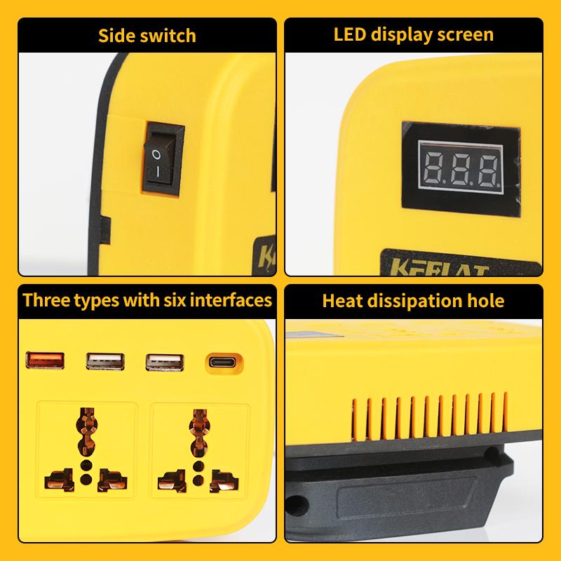 KEELAT Inverter LXT DC18V/21V ke AC220V 20V Makita soket konverter 150W daya multifungsi Pengisi daya DIY KPPI02 KEELAT Inverter LXT DC18V/21V ke AC220V 20V Makita soket konverter 150W daya multifungsi Pengisi daya DIY KPPI02