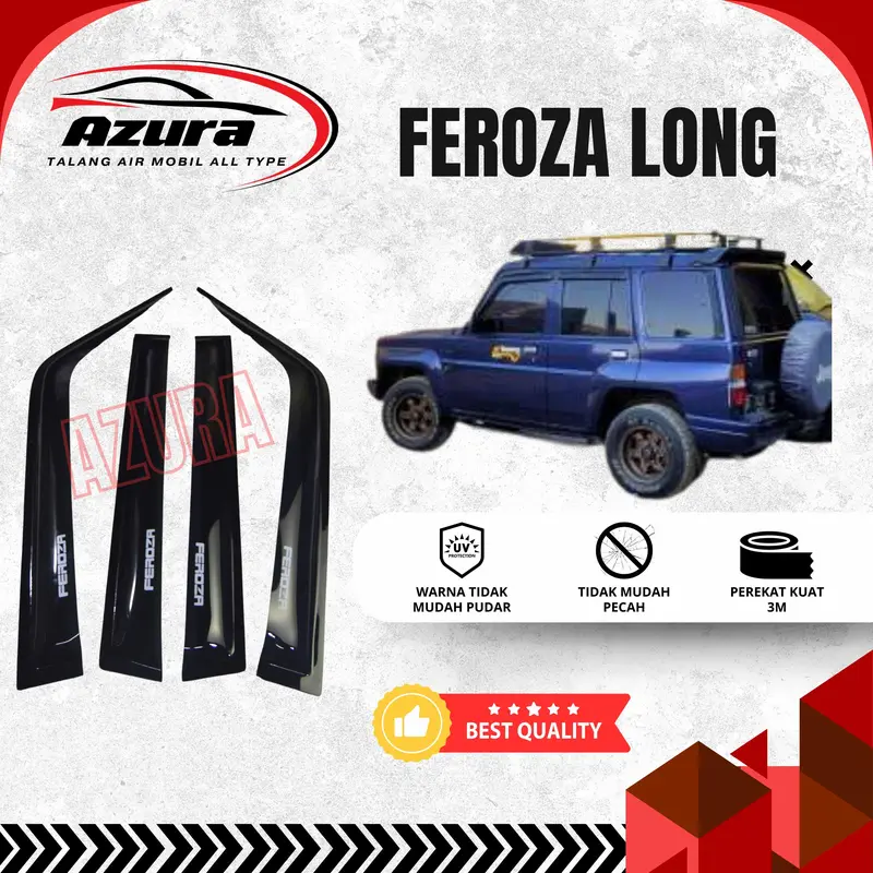 TALANG AIR MOBIL FEROZA LONG AZURA TALANG AIR PINTU MOBIL 1 SET 4 PCS MODEL SLIM HITAM MENGKILAP MENGGUNAKAN PEREKAT 3M SANGAT KUAT Car 0