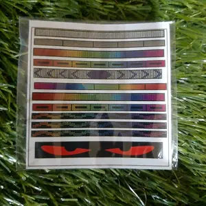 STIKER STROBO MINIATUR BUS RKC MATA SATU CUTTING dengan Desain Warna-warni dan Detail Tinggi untuk Dekorasi Mobil