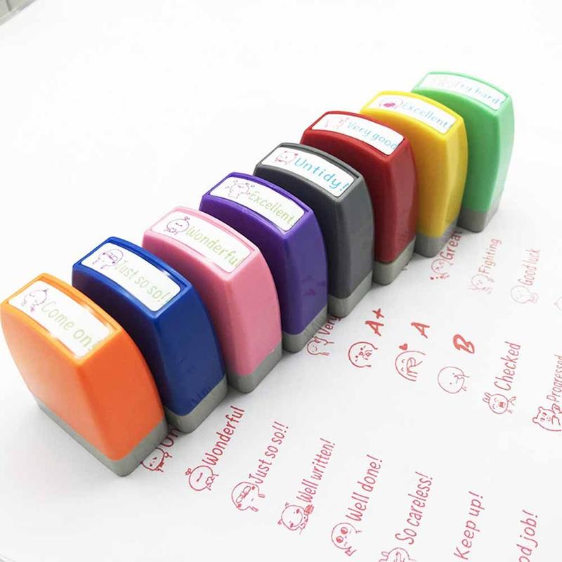 Máy dập sổ lưu niệm tự làm, Con dấu hoạt hình và con dấu cảm quang, Chủ đề phim hoạt hình, Thích hợp cho trẻ em, Con dấu đồ chơi, Con dấu bình luận, Con dấu khen thưởng, Con dấu giảng dạy và khuyến khích 0