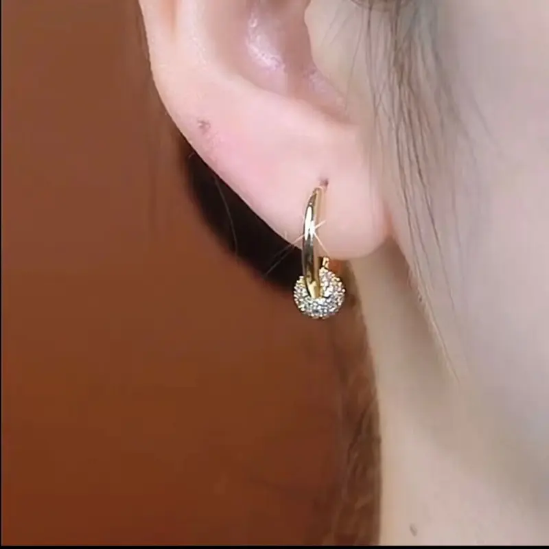(Bebas beli 2 dapat bonus) A170 COD Anting bulat bola cakep titanium simple elegan wanita Korea 4